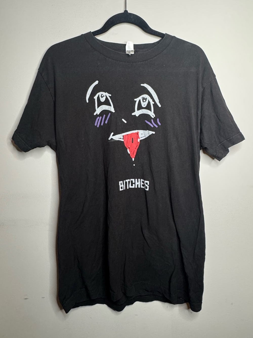 Black Cotton Anime Graphic Tee